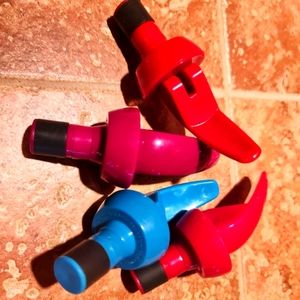 Bottle Stoppers Wine Savers Vinegar Oil Set of 4 Brights Bar Accessory EUC